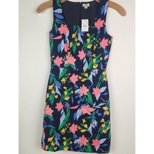 J.Crew Floral Basketweave Square-neck Dress NWT Size  0